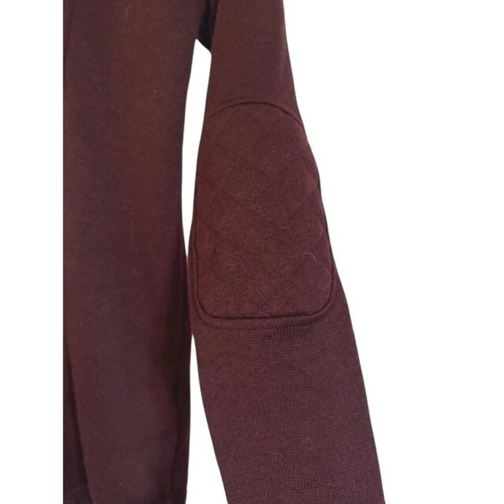 Eddie Bauer Burgundy Quilted Neck Zip Up Fleece Jacket Womens‎ - XS